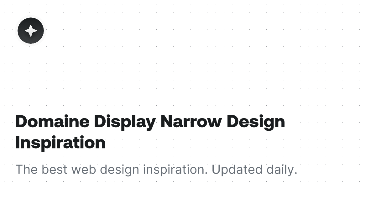 Domaine Display Narrow Font Design Inspiration