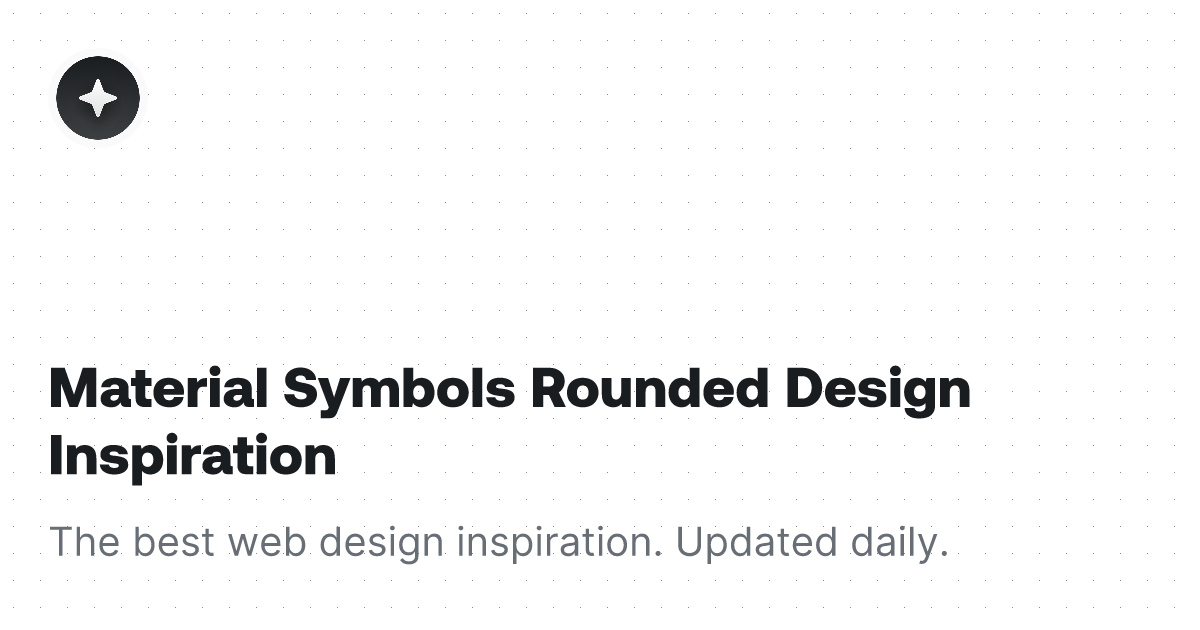 Material Symbols Rounded Font Design Inspiration