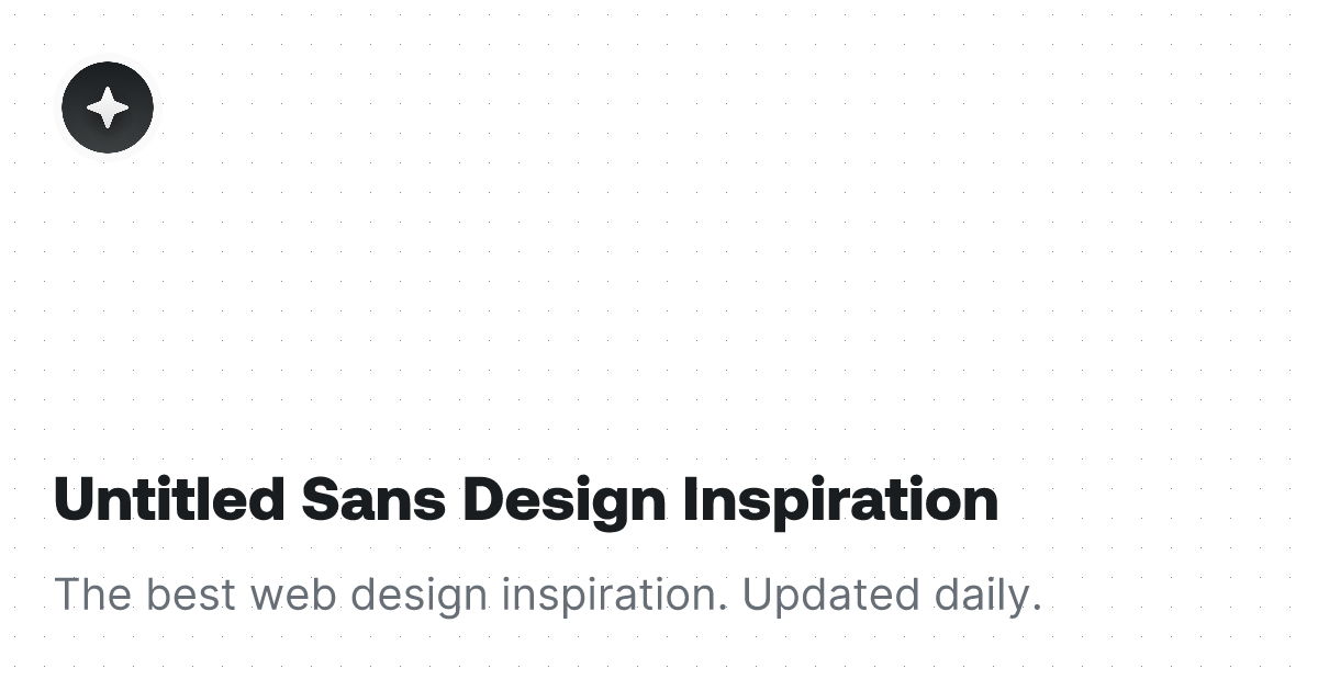 Untitled Sans Font Design Inspiration